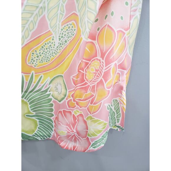NEW - Watercolor Kenny Flowers‎ L/XL TROPICAL DRESS bird parrot beach floral - Picture 5 of 9